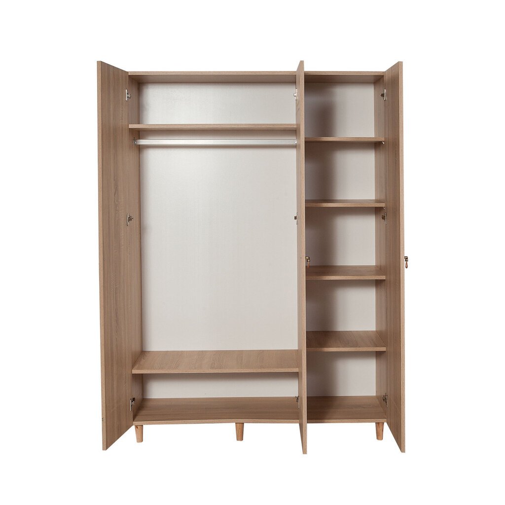 Skapis Kalune Design Wardrobe 863 (VI), 135 cm, ozola krāsas/ tumši zils cena un informācija | Skapji | 220.lv