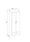 Skapis Kalune Design Wardrobe 731, 60 cm, balts cena un informācija | Skapji | 220.lv