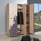 Skapis Kalune Design Wardrobe 863 (VI), 135 cm, ozola krāsas/zils cena un informācija | Skapji | 220.lv