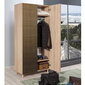 Skapis Kalune Design Wardrobe 869 (IV), 90 cm, ozola krāsas/dzeltens cena un informācija | Skapji | 220.lv