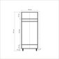 Skapis Kalune Design Wardrobe 863 (I), 90 cm, ozola krāsas/tumši zaļš cena un informācija | Skapji | 220.lv