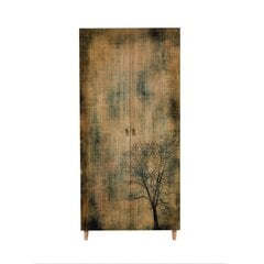 Skapis Kalune Design Wardrobe 863 (I), 90 cm, ozola krāsas/tumši zaļš cena un informācija | Skapji | 220.lv