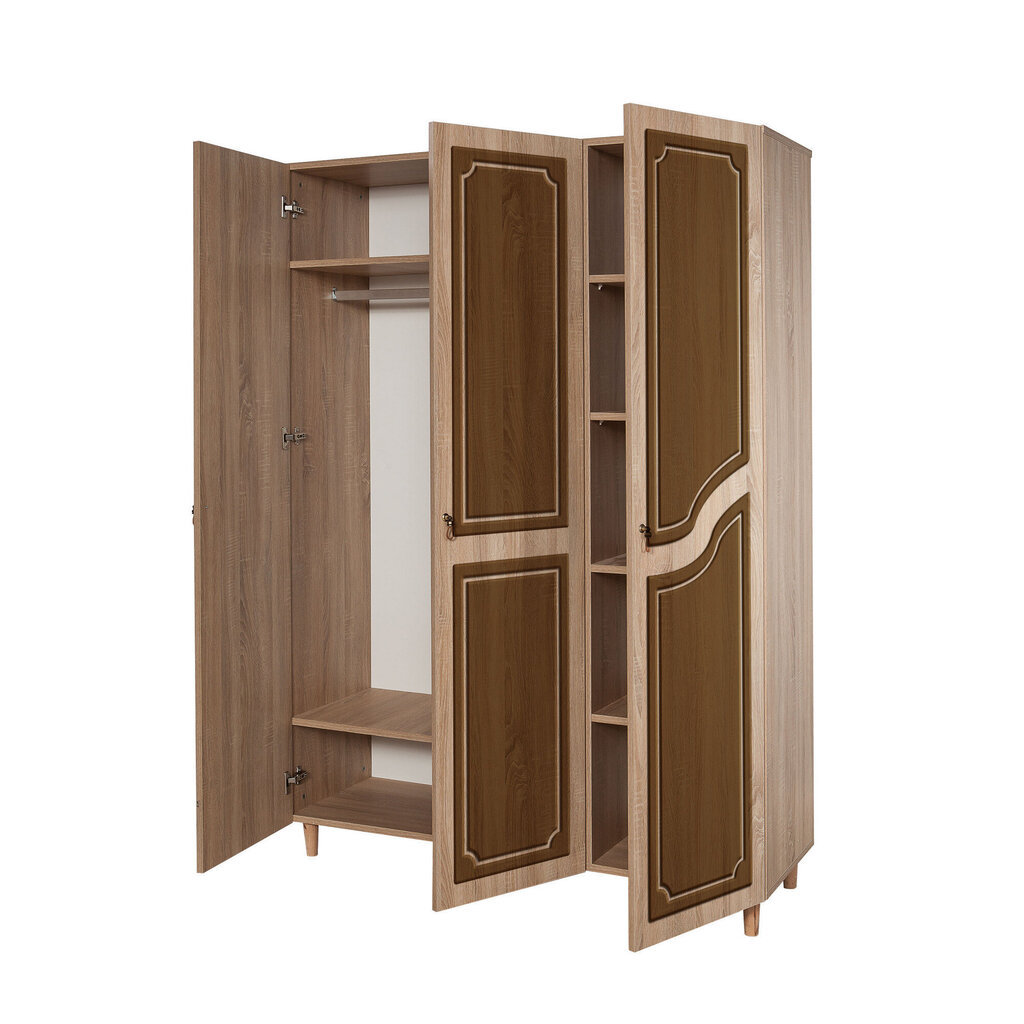 Skapis Kalune Design Wardrobe 863 (VI), 135 cm, ozola krāsas/tumši brūns цена и информация | Skapji | 220.lv