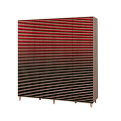 Skapis Kalune Design Wardrobe 869 (V), 180 cm, ozola krāsas/sarkans cena un informācija | Skapji | 220.lv