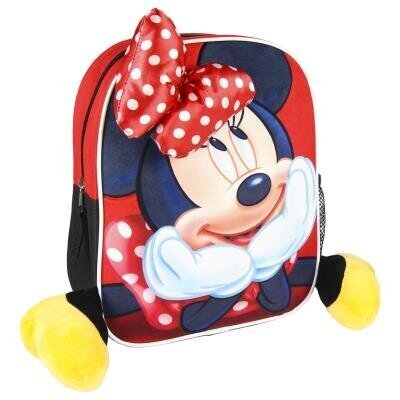 Mugursoma meitenēm Cerda Disney Minnie 3D / Pele Minnija, sarkana cena un informācija | Skolas somas | 220.lv