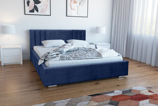 Кровать Zebra 140x200 см, синяя цена и информация | Кровати | 220.lv