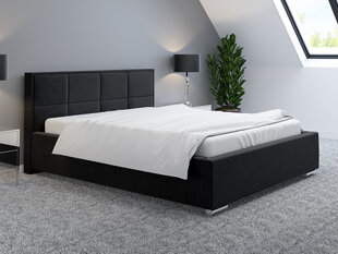 Кровать Praga 140x200 см, черная цена и информация | Кровати | 220.lv