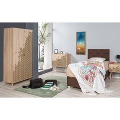 Skapis Kalune Design Wardrobe 863 (I), 90 cm, ozola krāsas/dzeltens cena un informācija | Skapji | 220.lv