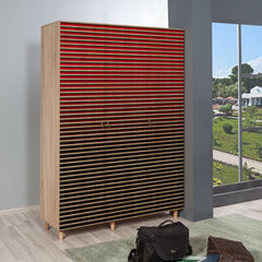 Skapis Kalune Design Wardrobe 863 (VI), 135 cm, sarkans cena un informācija | Skapji | 220.lv