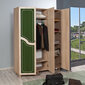 Skapis Kalune Design Wardrobe 863 (VI), 135 cm, ozola krāsas/tumši zaļš цена и информация | Skapji | 220.lv