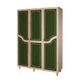 Skapis Kalune Design Wardrobe 863 (VI), 135 cm, ozola krāsas/tumši zaļš