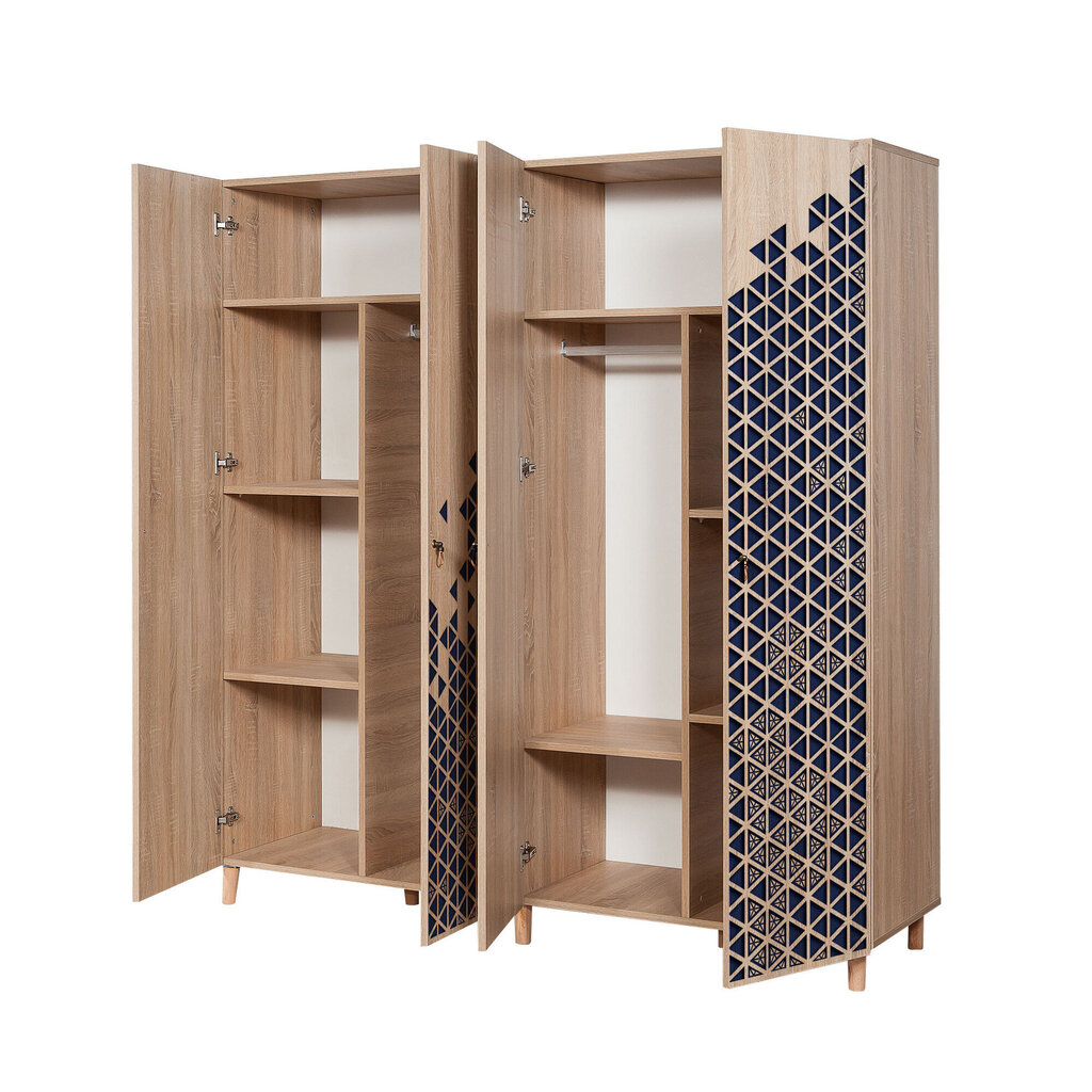 Skapis Kalune Design Wardrobe 863 (II), 180 cm, ozola krāsas/zils cena un informācija | Skapji | 220.lv