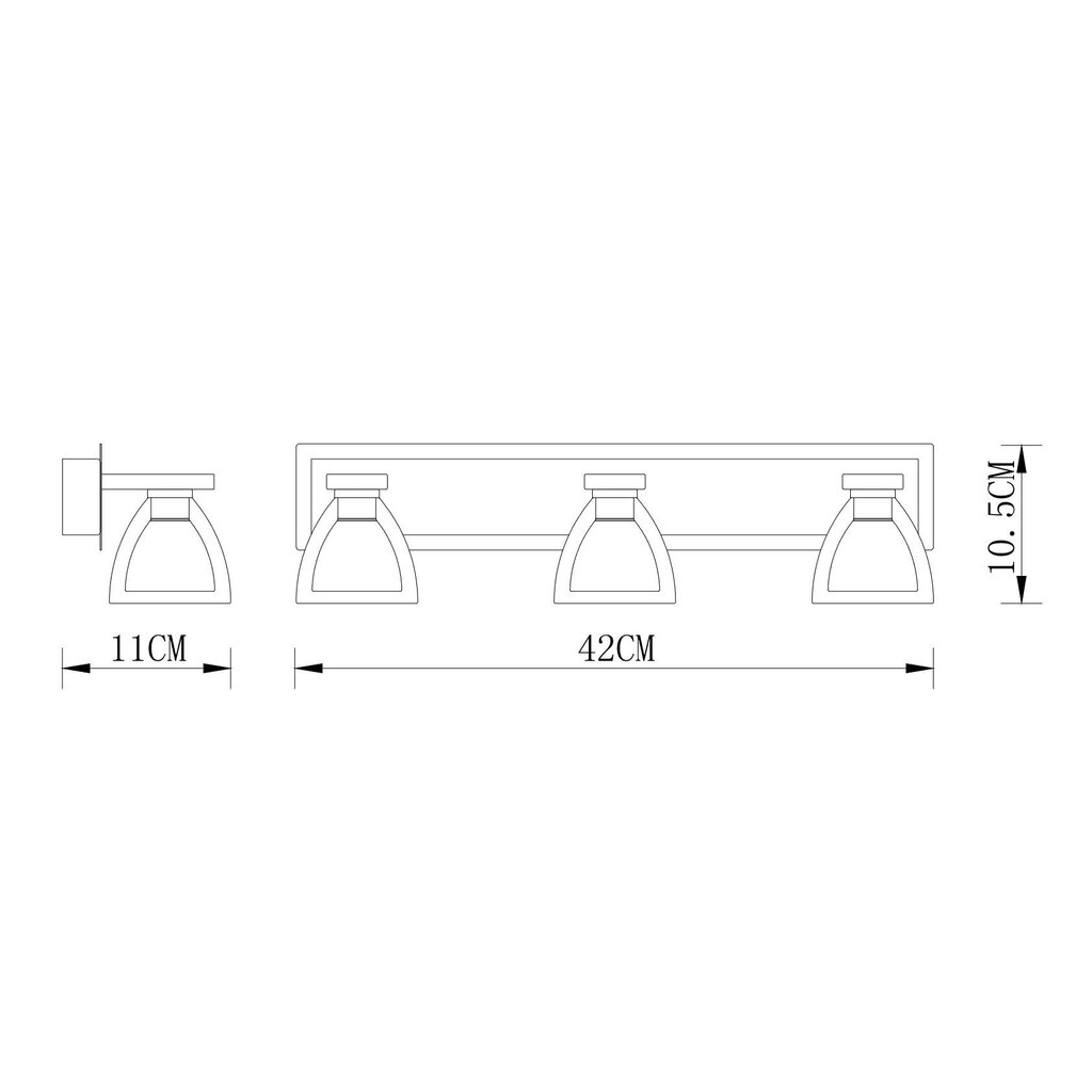 Sienas lampa G.LUX GM-193/3 cena un informācija | Sienas lampas | 220.lv