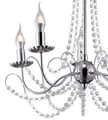 Piekāramā lampa G.LUX GS-9585-5 chrome cena un informācija | Lustras | 220.lv