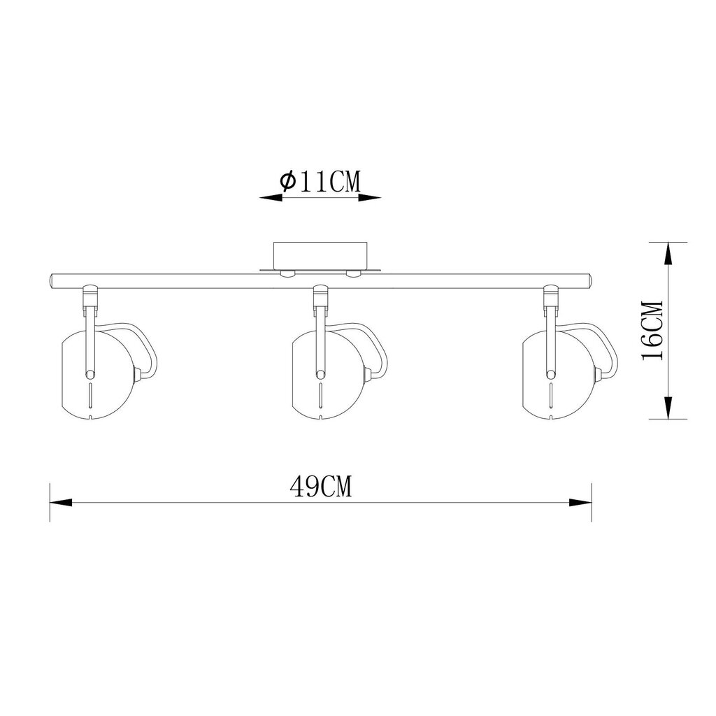 Griestu lampa G.LUX GM-684/3B cena un informācija | Griestu lampas | 220.lv