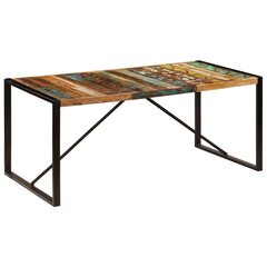 vidaXL virtuves galds, 180x90x75 cm, pārstrādāts masīvkoks cena un informācija | Virtuves galdi, ēdamgaldi | 220.lv