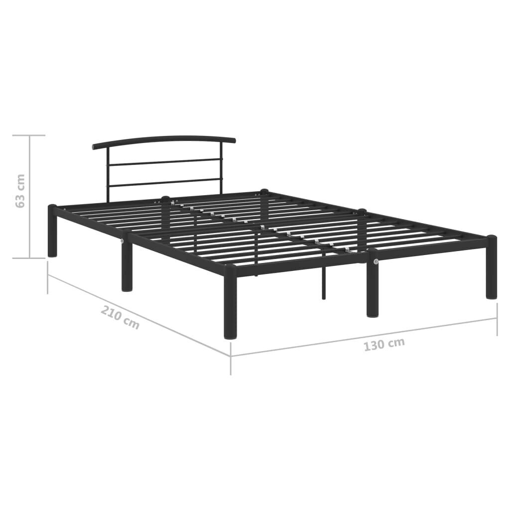 vidaXL gultas rāmis, melns metāls, 120x200 cm cena un informācija | Gultas | 220.lv
