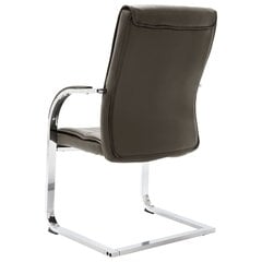 vidaXL konsoles biroja krēsls, pelēka mākslīgā āda cena un informācija | Biroja krēsli | 220.lv