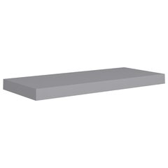 vidaXL sienas plaukts, pelēks, 60x23,5x3,8 cm, MDF cena un informācija | Plaukti | 220.lv