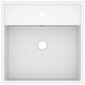 vidaXL izlietne, 41x41 cm, kvadrāta forma, matēta balta keramika cena un informācija | Izlietnes | 220.lv