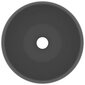vidaXL izlietne, apaļa, 40x15 cm, matēta tumši pelēka keramika cena un informācija | Izlietnes | 220.lv