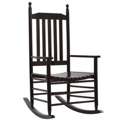 vidaXL šūpuļkrēsls ar izliektu sēdekli, brūns, papeles koks cena un informācija | Atpūtas krēsli | 220.lv