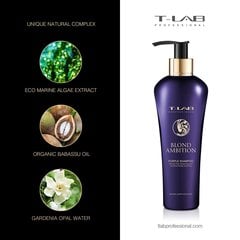 Violetais šampūns T-LAB Professional Blond Ambition, 300 ml cena un informācija | Šampūni | 220.lv