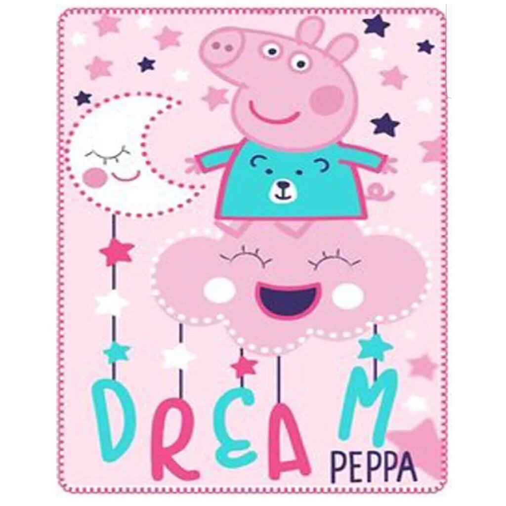 Bērnu pleds Peppa Pig, 100x150 cm цена и информация | Gultas pārklāji, pledi | 220.lv