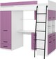 Divstāvu gulta Meblocross Level P, 90x200 cm, violeta/balta cena un informācija | Bērnu gultas | 220.lv