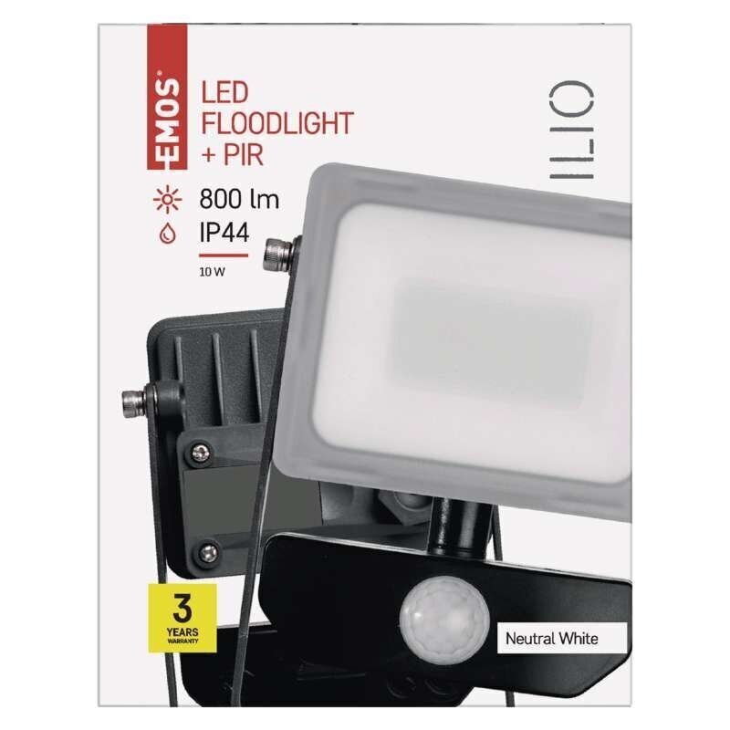 LED prožektors Ilio ar kustības sensoru 10W(85W) 800 lm NW cena un informācija | Āra apgaismojums | 220.lv