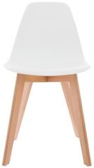 Детский пластиковый белый стул на деревянных ножках цена и информация | Детские столы и стулья | 220.lv
