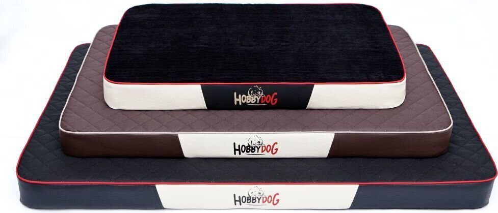 Hobbydog matracis mājdzīvniekiem Premium Velvet Brown/Beige, XL, 120x80 cm cena un informācija | Suņu gultas, spilveni, būdas | 220.lv