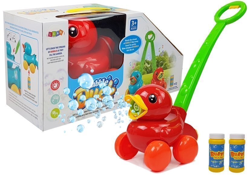 Ziepju burbuļu mašīna "Pīle", sarkana cena un informācija | Ūdens, smilšu un pludmales rotaļlietas | 220.lv