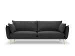 Četrvietīgs dīvāns Milo Casa Elio, tumši pelēks/zeltainas krāsas