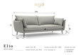 Četrvietīgs dīvāns Milo Casa Elio, pelēks цена и информация | Dīvāni | 220.lv