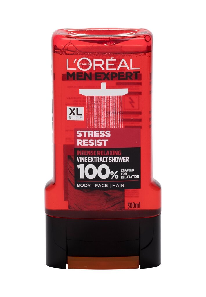 Dušas želeja vīriešiem L'Oreal Men Expert Stress Resist Shower Gel, 300 ml cena un informācija | Dušas želejas, eļļas | 220.lv