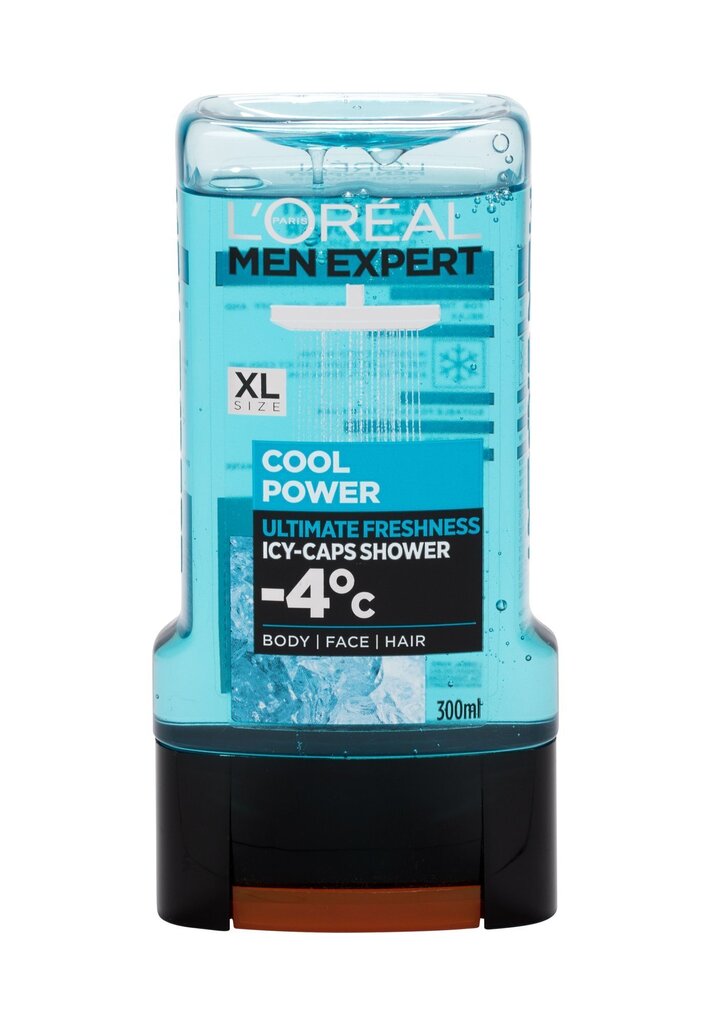 Dušas želeja vīriešiem L'Oreal Men Expert Cool Power Shower Gel, 300 ml цена и информация | Dušas želejas, eļļas | 220.lv