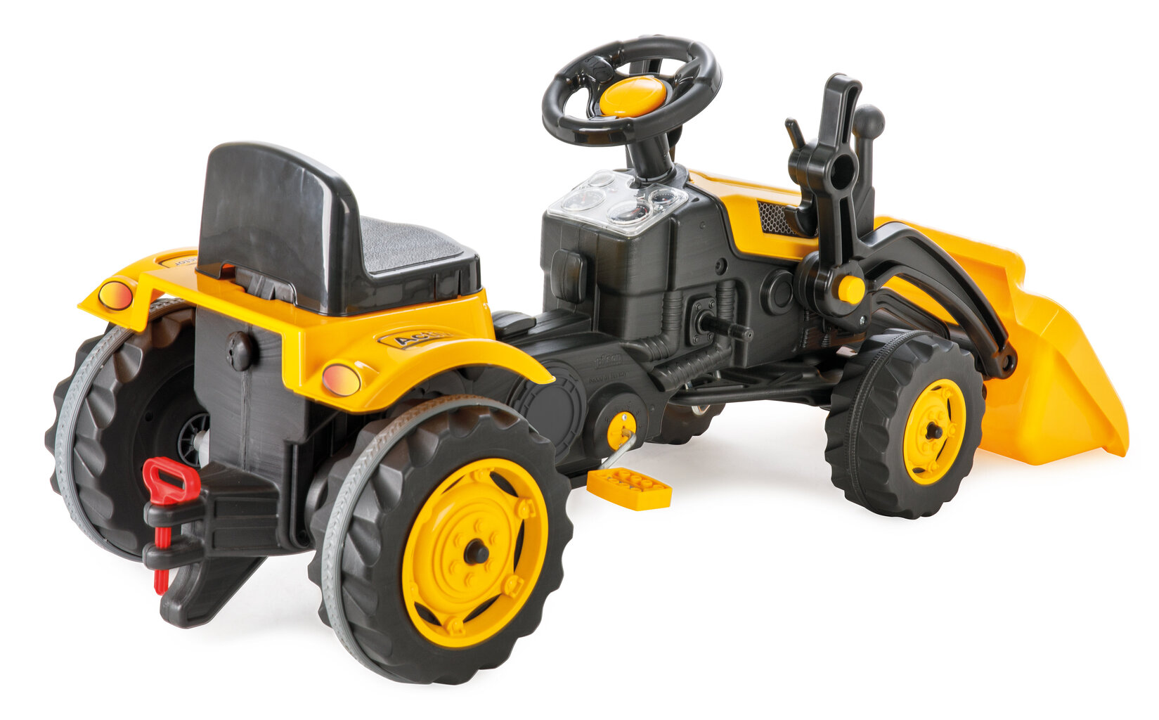Traktors ar pedāļiem ar kausu Pilsan, dzeltens cena un informācija | Rotaļlietas zēniem | 220.lv