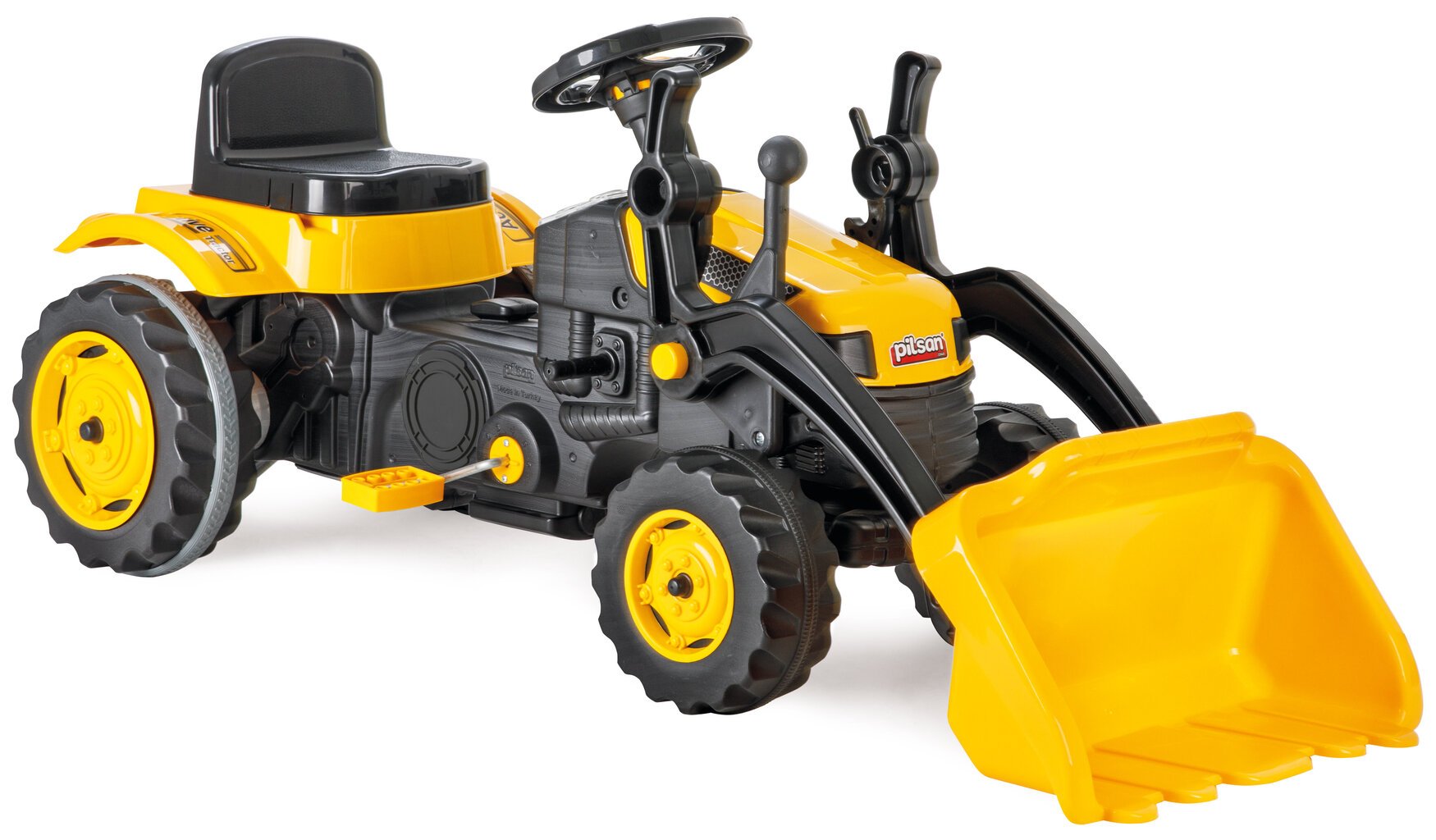 Traktors ar pedāļiem ar kausu Pilsan, dzeltens cena un informācija | Rotaļlietas zēniem | 220.lv