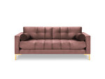 Divvietīgs dīvāns Cosmopolitan Design Bali, rozā/zelta krāsas
