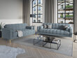 Trīsvietīgs dīvāns Cosmopolitan Design Bali, gaiši zils/zelta krāsas cena un informācija | Dīvāni | 220.lv