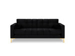 Trīsvietīgs dīvāns Cosmopolitan Design Bali, melns/zelta krāsas