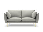 Divvietīgs dīvāns Milo Casa Elio, gaiši pelēks/zeltainas krāsas