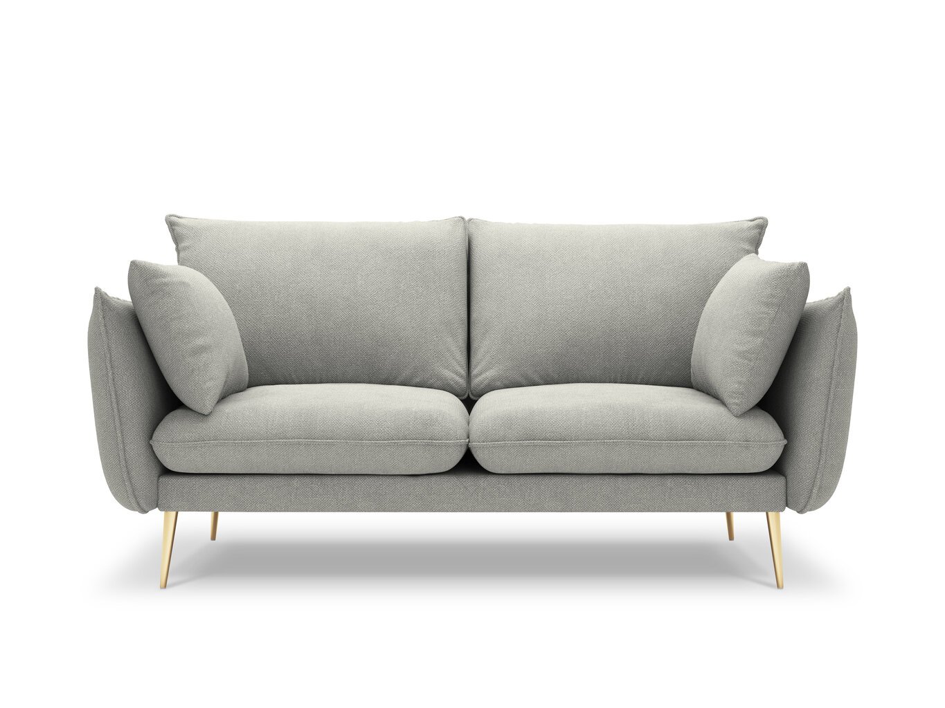 Divvietīgs dīvāns Milo Casa Elio, gaiši pelēks/zeltainas krāsas cena un informācija | Dīvāni | 220.lv