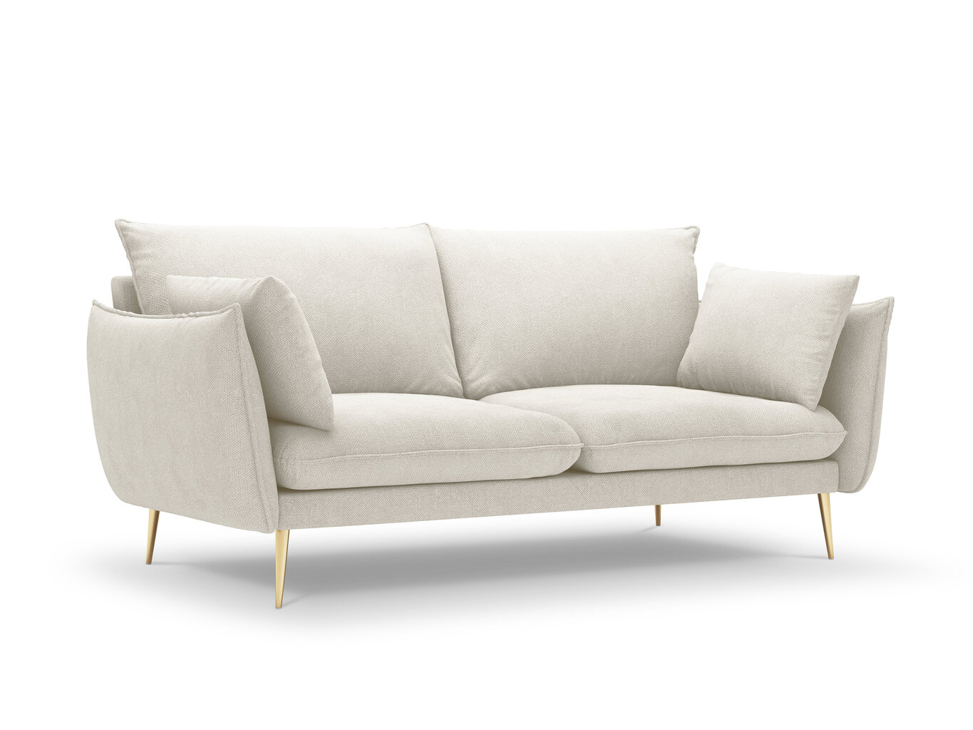 Trīsvietīgs dīvāns Milo Casa Elio, gaišas smilškrāsas/zeltainas krāsas cena un informācija | Dīvāni | 220.lv