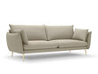Četrvietīgs dīvāns Milo Casa Elio, smilškrāsas/zelta krāsas цена и информация | Dīvāni | 220.lv