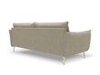Četrvietīgs dīvāns Milo Casa Elio, smilškrāsas/zelta krāsas cena un informācija | Dīvāni | 220.lv