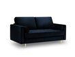 Divvietīgs dīvāns Milo Casa Santo, zils/zelta krāsas cena un informācija | Dīvāni | 220.lv
