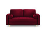Divvietīgs dīvāns Milo Casa Santo, sarkans/zelta krāsas