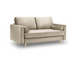 Divvietīgs dīvāns Milo Casa Santo, smilškrāsas/zelta krāsas cena un informācija | Dīvāni | 220.lv
